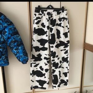 Cow Print Jeans